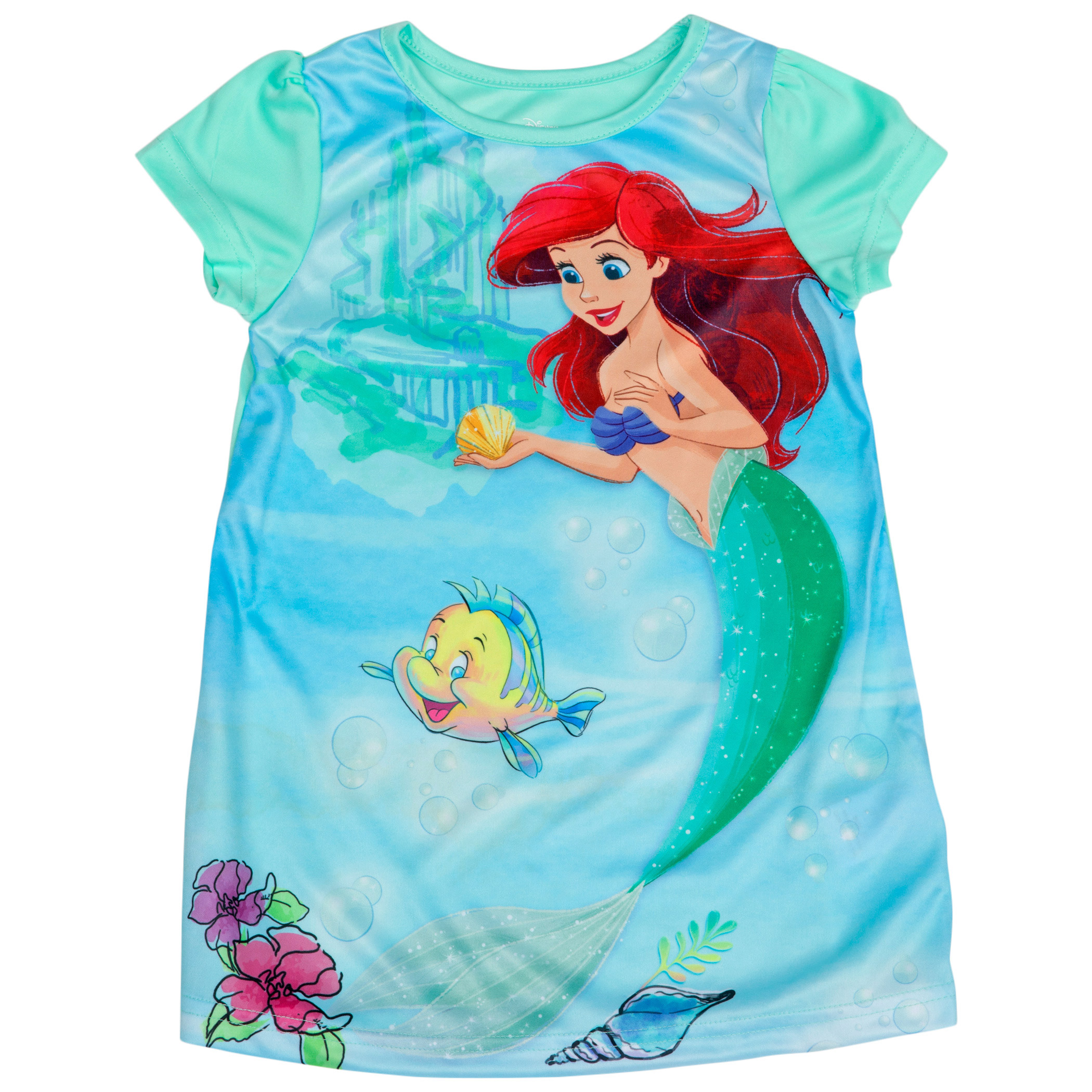 Disney The Little Mermaid Princess Ariel & Flounder Toddler Nightgown